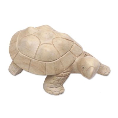 Alternate image for Wood Terrapin Turtle Statuette Hand Carved in Bali Papa Terrapin