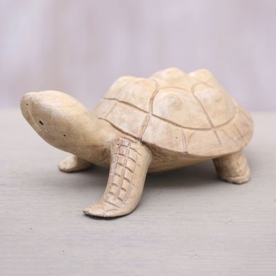 Alternate image for Wood Terrapin Turtle Statuette Hand Carved in Bali Papa Terrapin