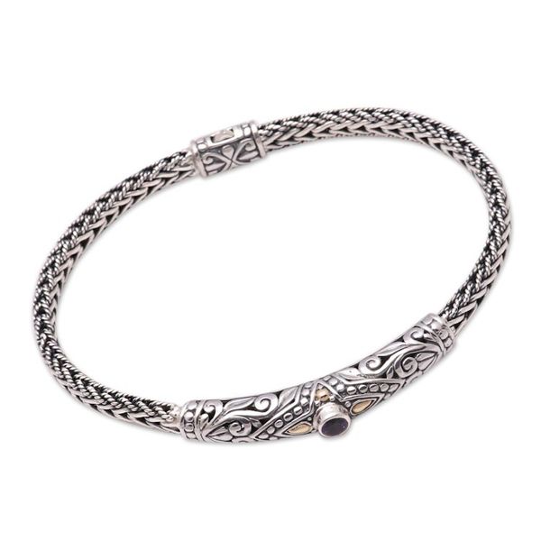 Alternate image for 18k Gold-Accented Amethyst Pendant Bracelet from Bali Single Eye