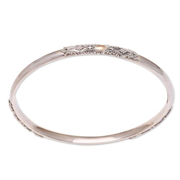 Alternate image for Hand Made Gold-Accented Bangle Bracelet Rolling Hills