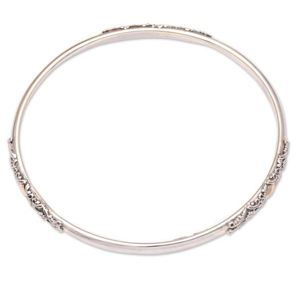 Alternate image for Hand Made Gold-Accented Bangle Bracelet Rolling Hills
