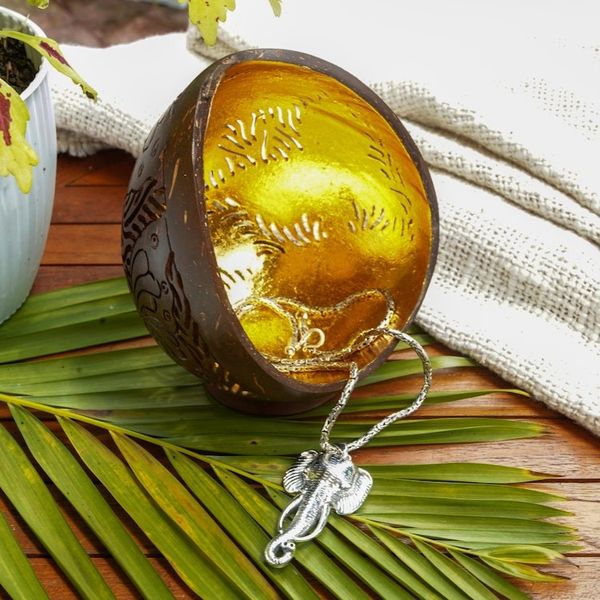 Alternate image for Coconut Shell Butterfly-Themed Catchall Butterfly Waves