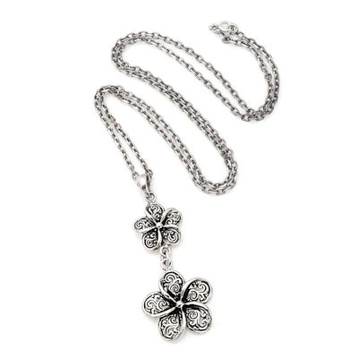 Alternate image for Handmade Sterling Silver Jasmine Flower Y-Necklace Sacred Jasmine
