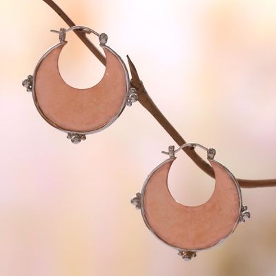 Alternate image for 18k Rose Gold Plated Copper and Sterling Silver Earrings Caretaker of Beauty