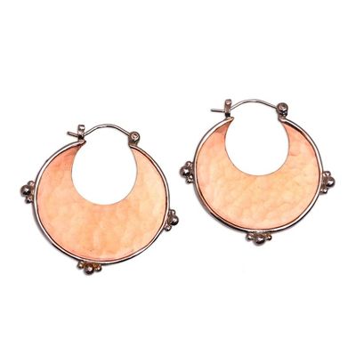 Alternate image for 18k Rose Gold Plated Copper and Sterling Silver Earrings Caretaker of Beauty