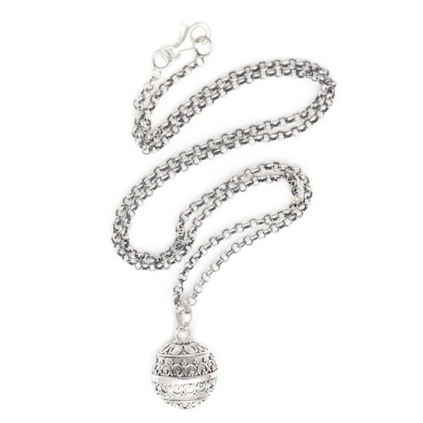 Alternate image for Balinese Sterling Silver Harmony Ball Necklace Angel Amulet