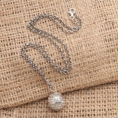 Alternate image for Balinese Sterling Silver Harmony Ball Necklace Angel Amulet