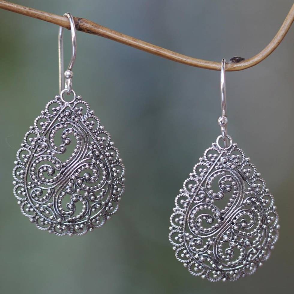 Fair Trade Sterling Silver Earrings 'Divine Femininity'