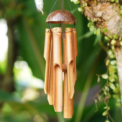 Alternate image for Hand Crafted Bamboo Wind Chime from Bali Melody Garden