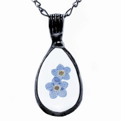 Alternate image for Forget Me Not Pendant Necklace, Teardrop