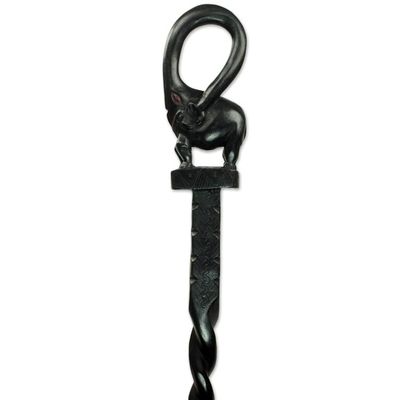 Alternate image for African Elephant Decorative Walking Stick Carved by Hand Osunu Greeting