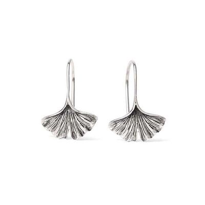 Alternate image for Sterling Silver Ginkgo Leaf Earrings
