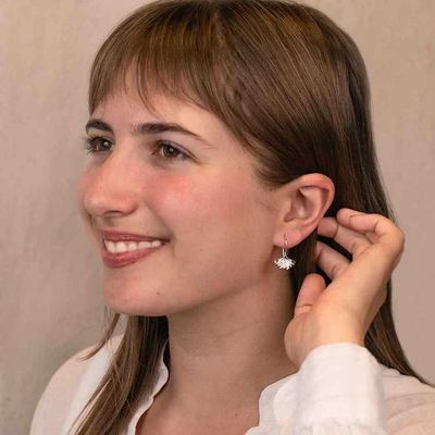 Alternate image for Sterling Silver Ginkgo Leaf Earrings