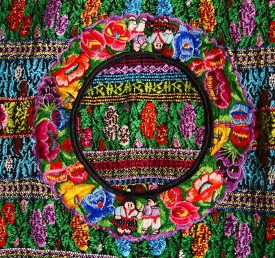Alternate image for King-size Mixed Huipile Guatemalan Patchwork Quilt Set