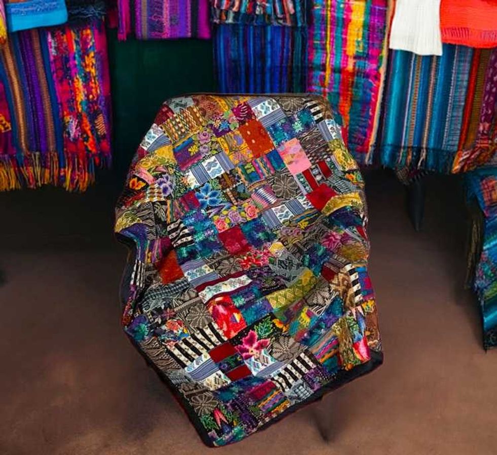 Mixed Huipile Hand-Woven Lap Blanket or Throw
