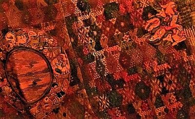 Alternate image for Terracotta and Rust Huipile Woven and Embroidered Throw Blanket