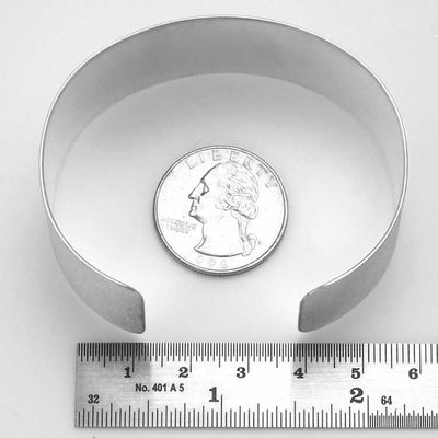 Alternate image for Argentium Sterling Silver Cuff Bracelet Diamond Dust Textured One Inch Wide Br182