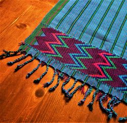 Image for Hand-woven Blue Zacualpa Table Runner