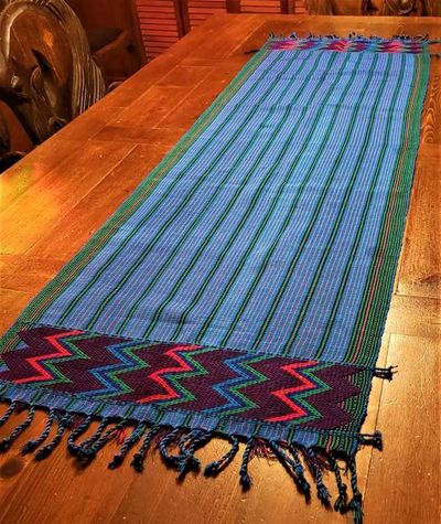 Alternate image for Hand-woven Blue Zacualpa Table Runner