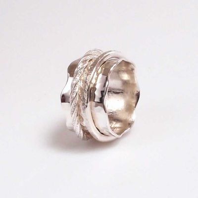Primary image for Argentium Sterling Silver Spinner Ring Size 7.75 Ri296
