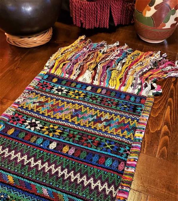 Alternate image for Colorful Handwoven Guatemalan Table Runner