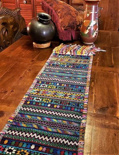 Alternate image for Colorful Handwoven Guatemalan Table Runner
