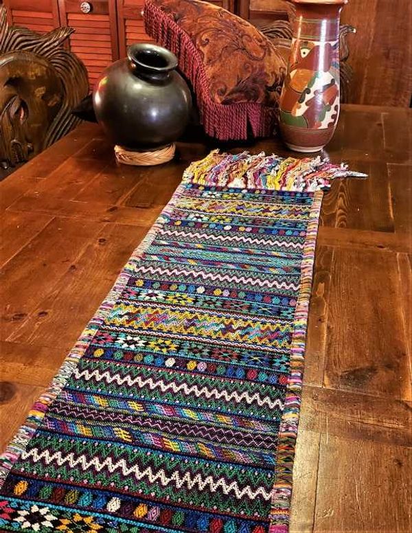 Alternate image for Colorful Handwoven Guatemalan Table Runner