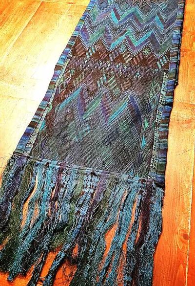 Alternate image for Beautiful Blue Huipile Table Runner