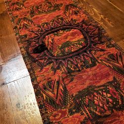 Image for Handmade Terracotta Rust Embroidered Guatemalan Table Runner