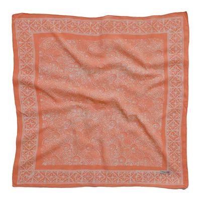 Alternate image for Hand Dyed Batik Bandana - Soft Lightweight Cotton, Golden Iris, In Peach Color