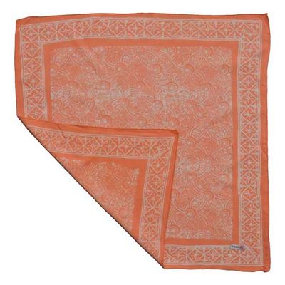 Alternate image for Hand Dyed Batik Bandana - Soft Lightweight Cotton, Golden Iris, In Peach Color