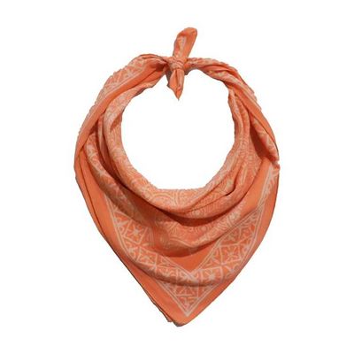 Alternate image for Hand Dyed Batik Bandana - Soft Lightweight Cotton, Golden Iris, In Peach Color