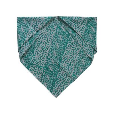 Alternate image for Batik Bandana Green Royalty, 100% Cotton, Hand Dyed Hair Cover Scarf