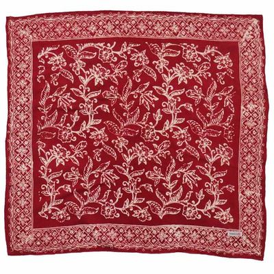 Alternate image for Hand Dyed Batik Bandana, 100% Soft Cotton, Cherish, Red White, Hair Scarf Wrap