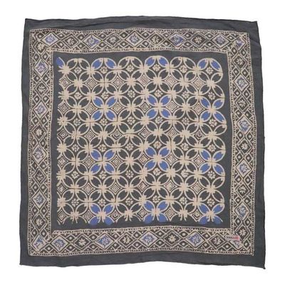 Alternate image for Batik Bandana - Soft Lightweight Cotton, Charcoal Gray, Hand Dyed