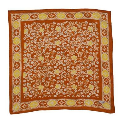 Alternate image for Hand Dyed Batik Bandana, Scarlet Sunset, Orange, Clementine