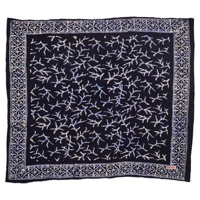 Alternate image for Hand Dyed Batik Bandana, 100% Soft Cotton, Mark, Black, White