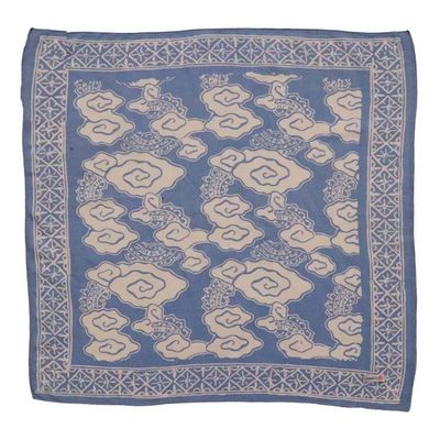 Alternate image for Hand Dyed Batik Bandana, 100% Soft Cotton, Pewter Sky, Grey