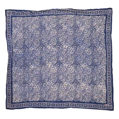 Alternate image for Large 39 Hand Dyed Batik Bandana - Soft Lightweight Cotton, Blue Stone