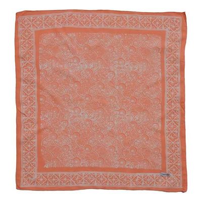 Alternate image for Hand Dyed Batik Bandana - Soft Lightweight Cotton, Golden Iris, In Peach Color