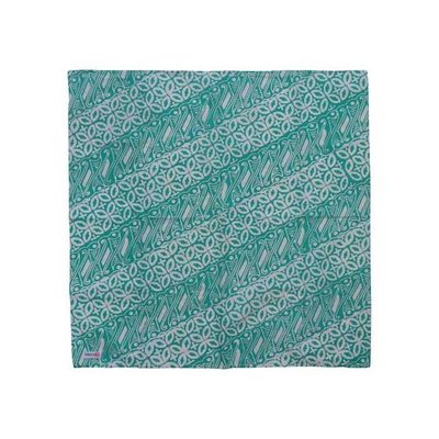 Alternate image for Batik Bandana Green Royalty, 100% Cotton, Hand Dyed Hair Cover Scarf