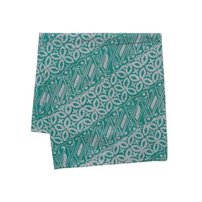 Alternate image for Batik Bandana Green Royalty, 100% Cotton, Hand Dyed Hair Cover Scarf