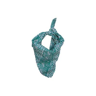 Alternate image for Batik Bandana Green Royalty, 100% Cotton, Hand Dyed Hair Cover Scarf