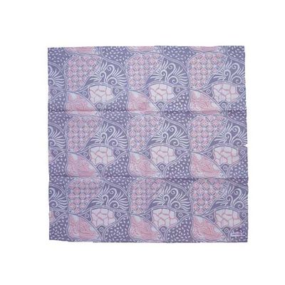 Alternate image for Batik Bandana Pink Purple Periwinkle, 100% Cotton, Hand Dyed Hair Cover Scarf