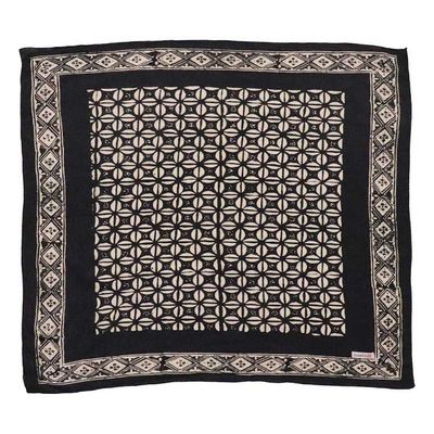 Alternate image for Hand Dyed Batik Bandana, Black Horn Beetle, Palm Tree, Mens Bandana