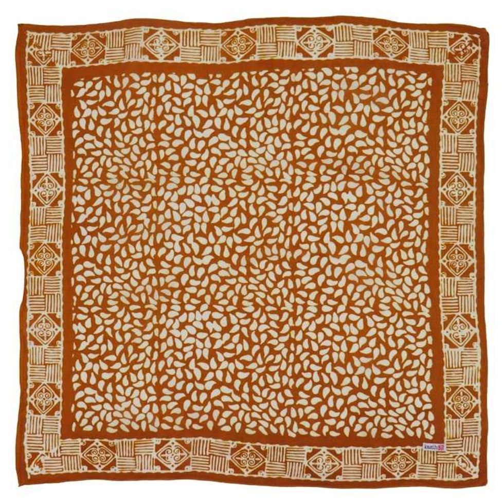 Hand Dyed Batik Bandana, 100% Soft Cotton, Sunrise Mist, Yellow