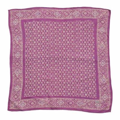 Alternate image for Hand Dyed Batik Bandana, 100% Soft Cotton, Timeless Trace, Purple Flower, Lilac, Lavender, Pink