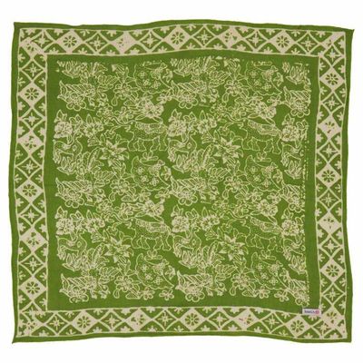 Alternate image for Hand Dyed Batik Bandana, 100% Soft Cotton, Green Serenity