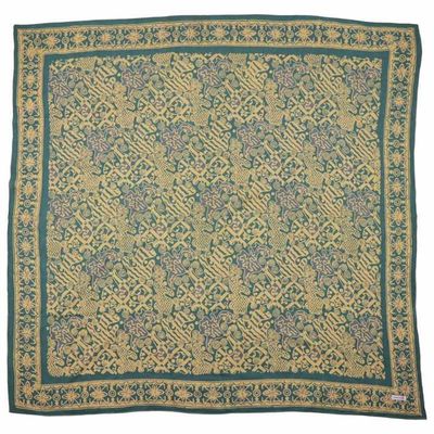 Alternate image for Large 39 Hand Dyed Batik Bandana, 100% Soft Cotton, Abstract Flowers