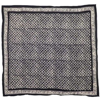 Alternate image for Large 39 Hand Dyed Batik Bandana, 100% Soft Cotton, Horn Beetle, Black White